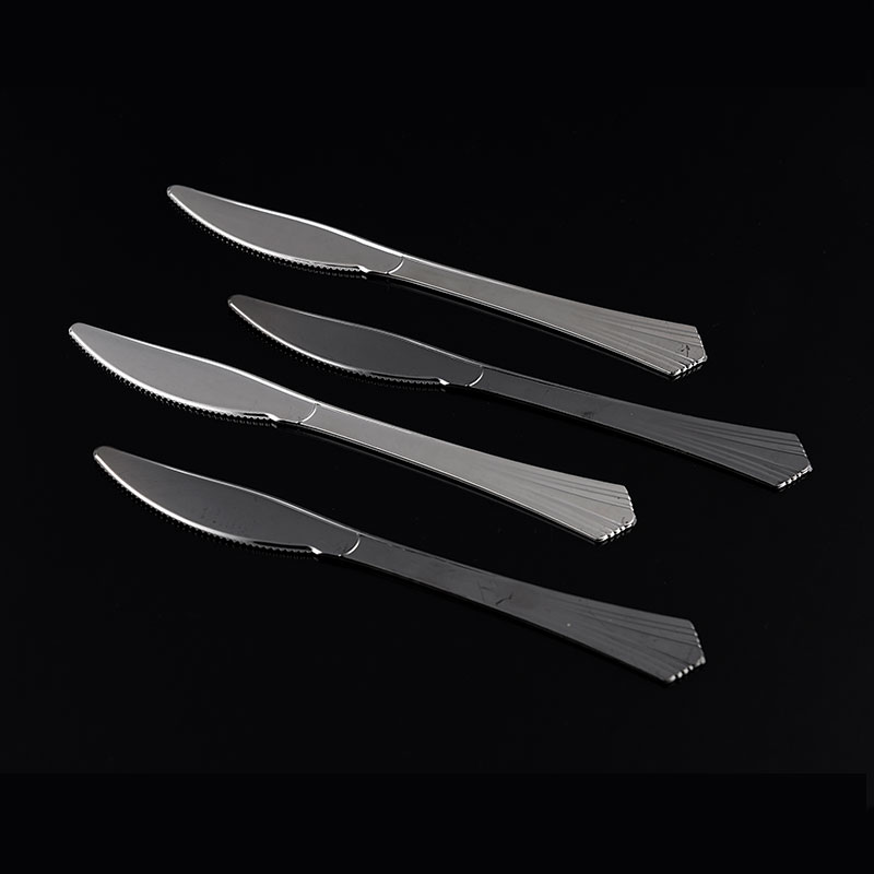 Heavy Duty Disposable Silver Coating Plastic Knife&heavy duty plastic cutlery